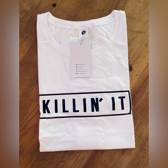 White T-shirt - Confident statement “Killing it” fun tee shirt size L - Picture 4 of 4